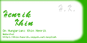 henrik khin business card